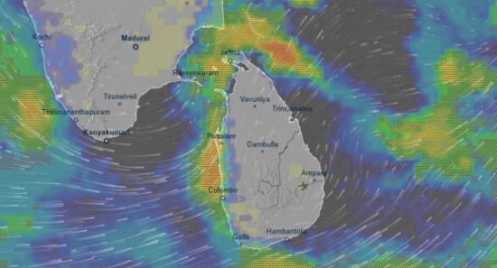 Low-Pressure System Near Sri Lanka